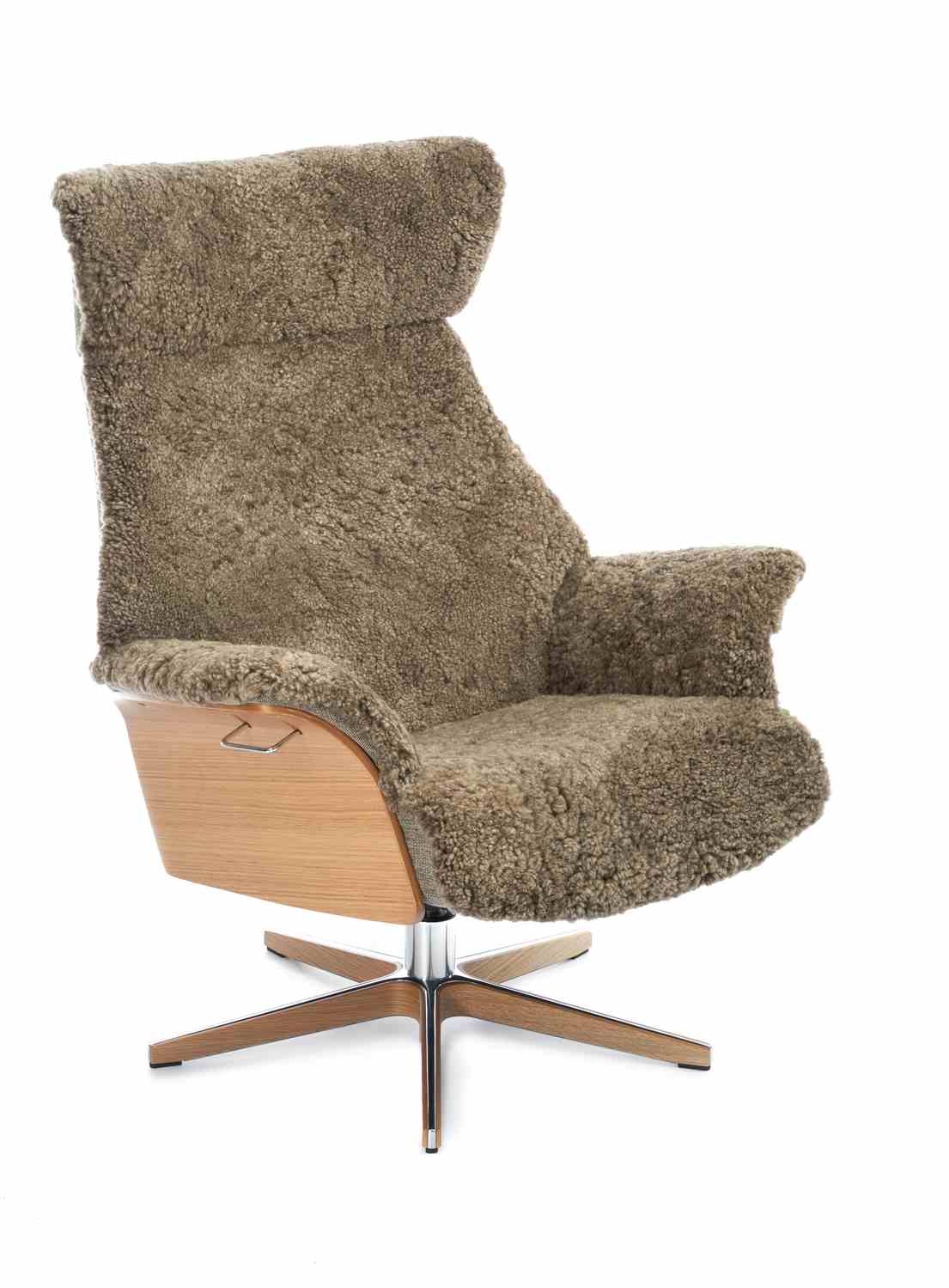 Air sheepskin swivel return memory armchair by Conform - Image 6